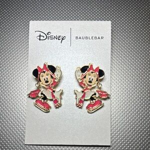 NEW…. BaubleBar Minnie Mouse Earrings - Pink and Black